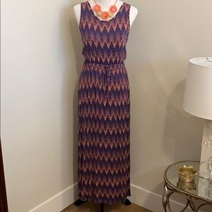 Adorable chevron maxi tank dress